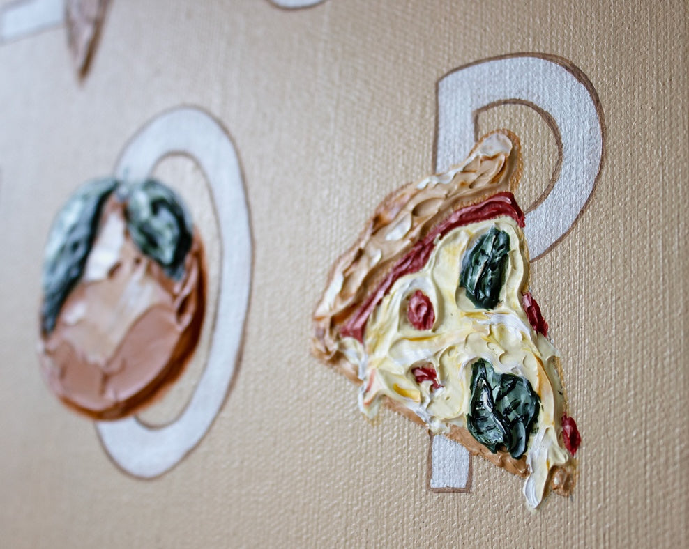 Alfabeto fine art print by marissa lico. close up