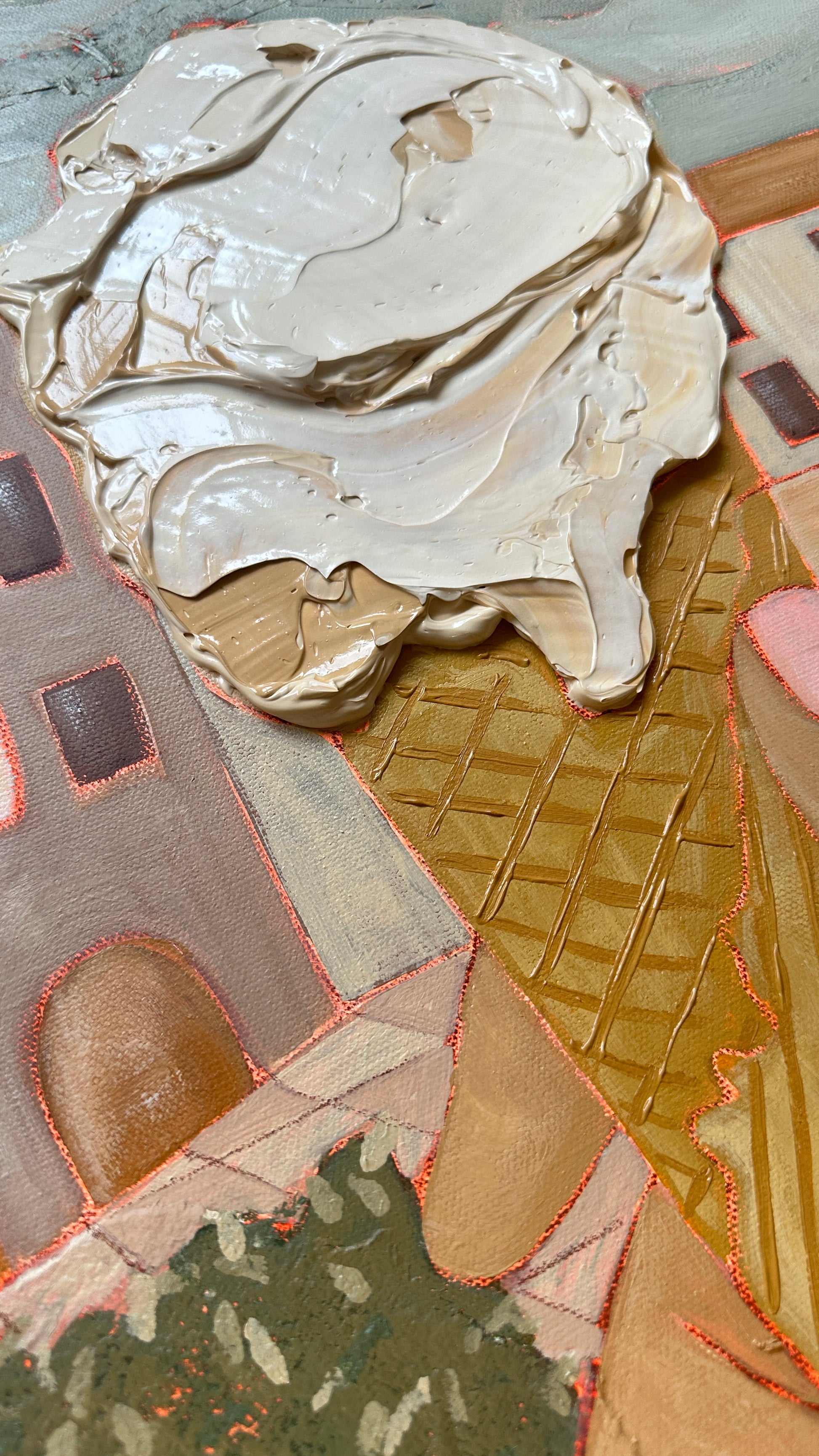 Gelati in Chianti painting of gelato Tuscany by Marissa Lico