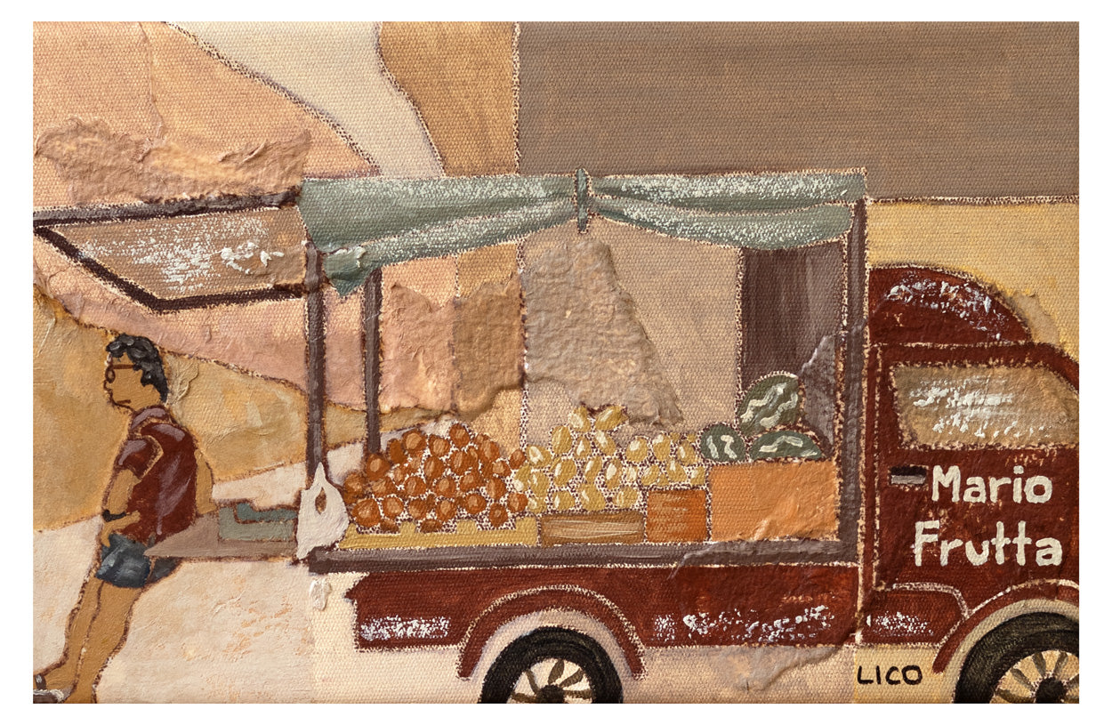 Mario's Fruit Fine Art Print of Italian fruit truck by Marissa Lico