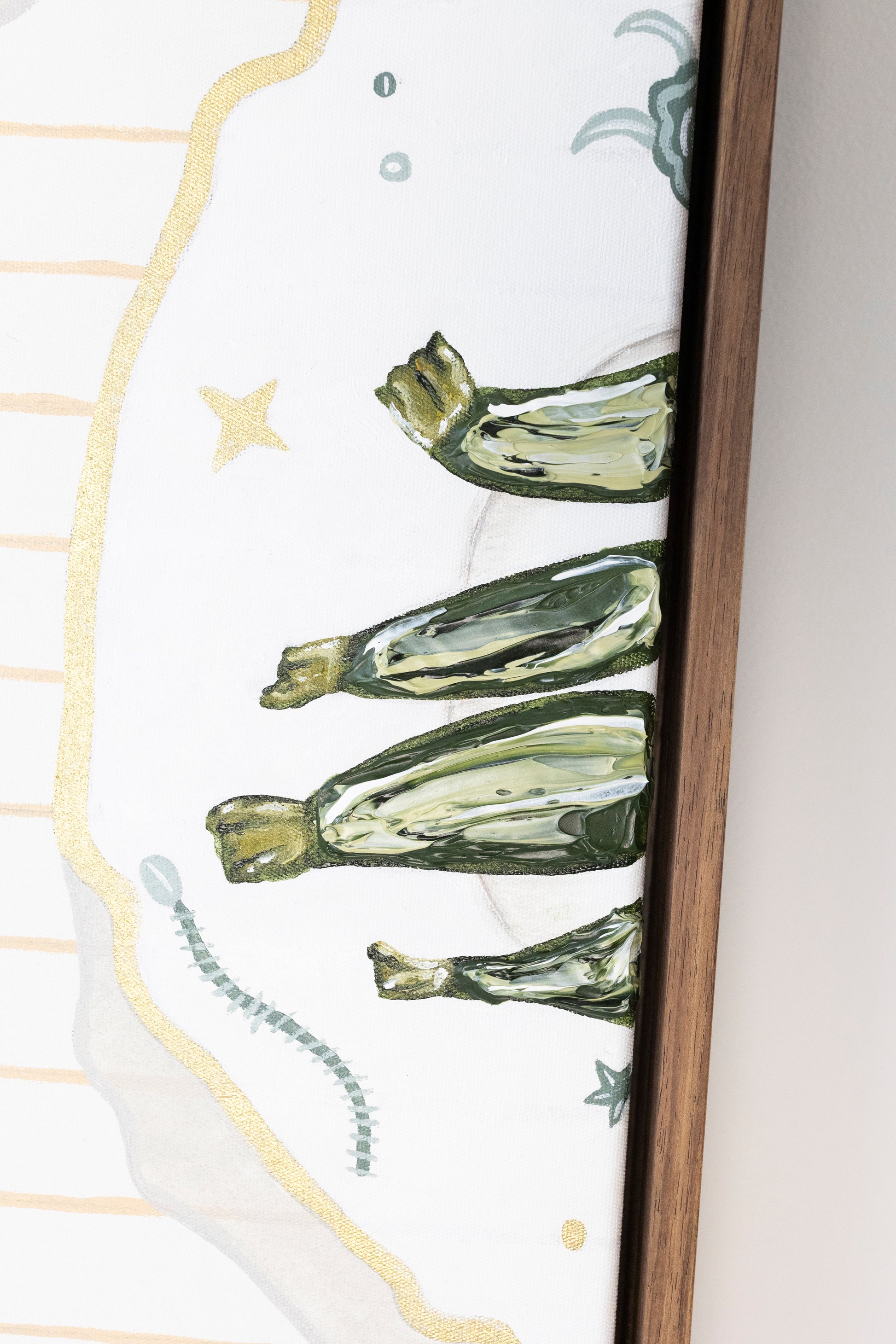 Benvenuto a Pranzo Italian Painting of zucchini by Marissa Lico