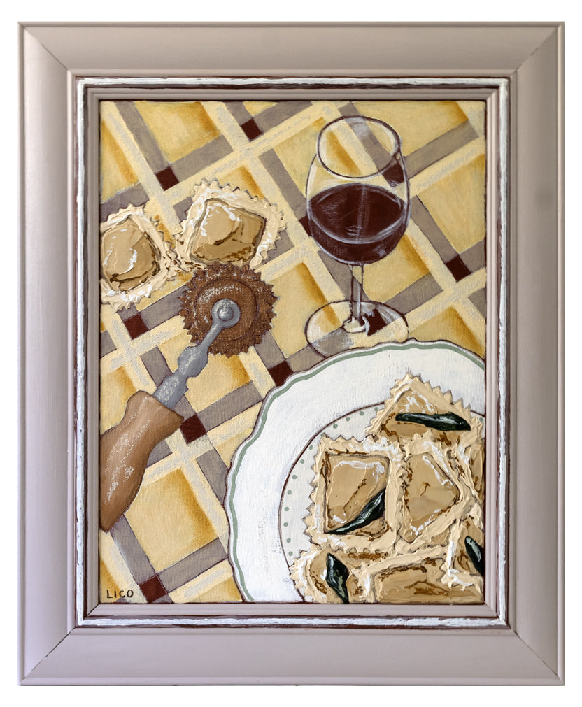 Ravioli for one original painting by Marissa Lico