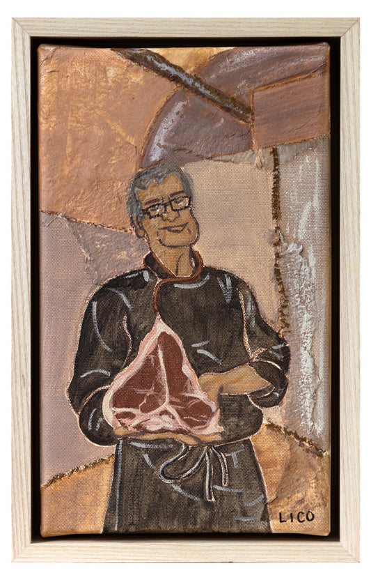 Florentine Steak framed painting of bistecca Fiorentina in florence italy by Marissa Lico