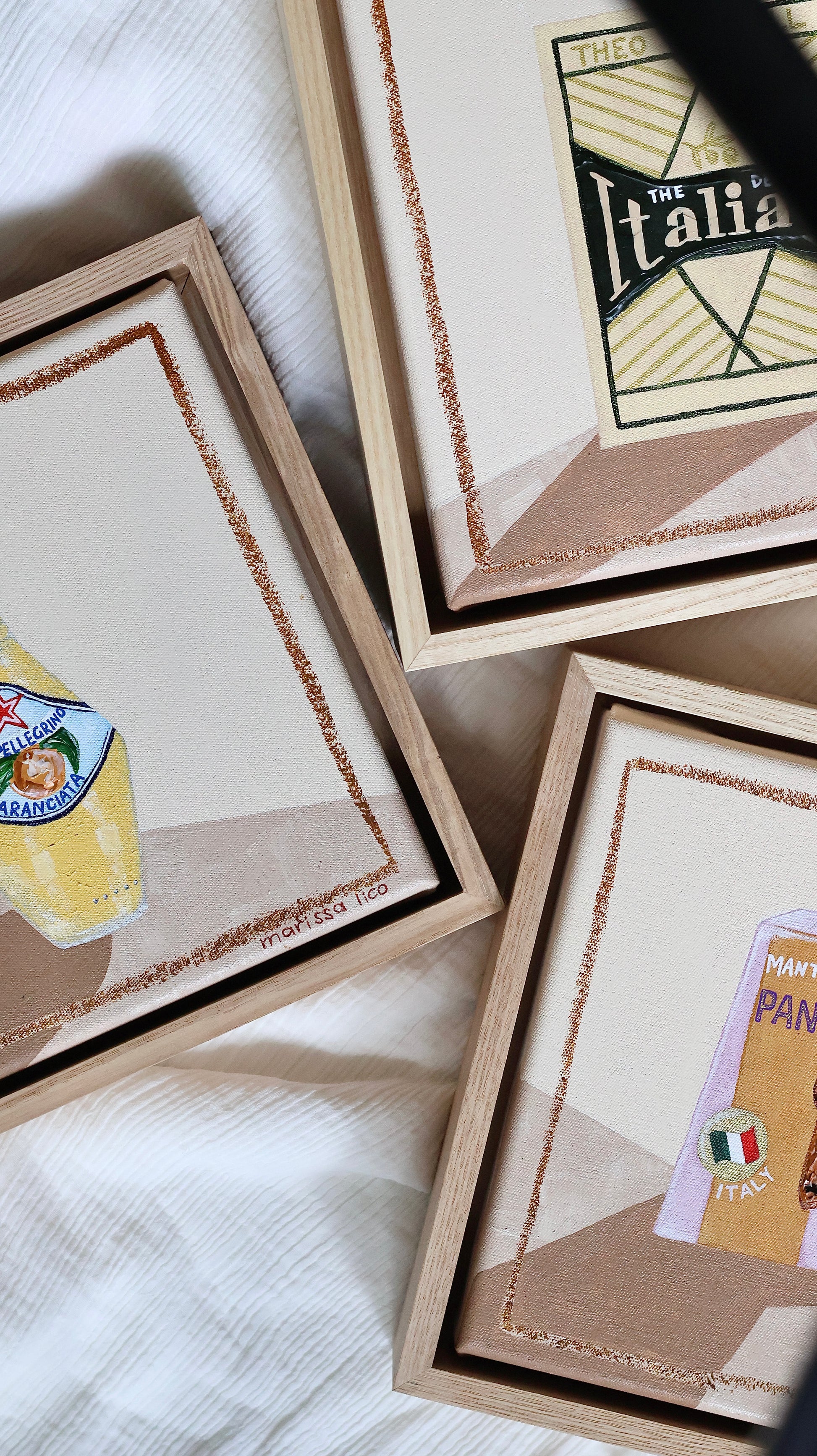 Italian painting Theo Randall book framed artwork by Marissa Lico