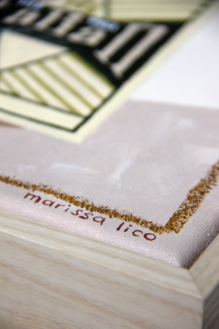 Italian by Marissa Lico, close up of The Italian Deli book framed painting.