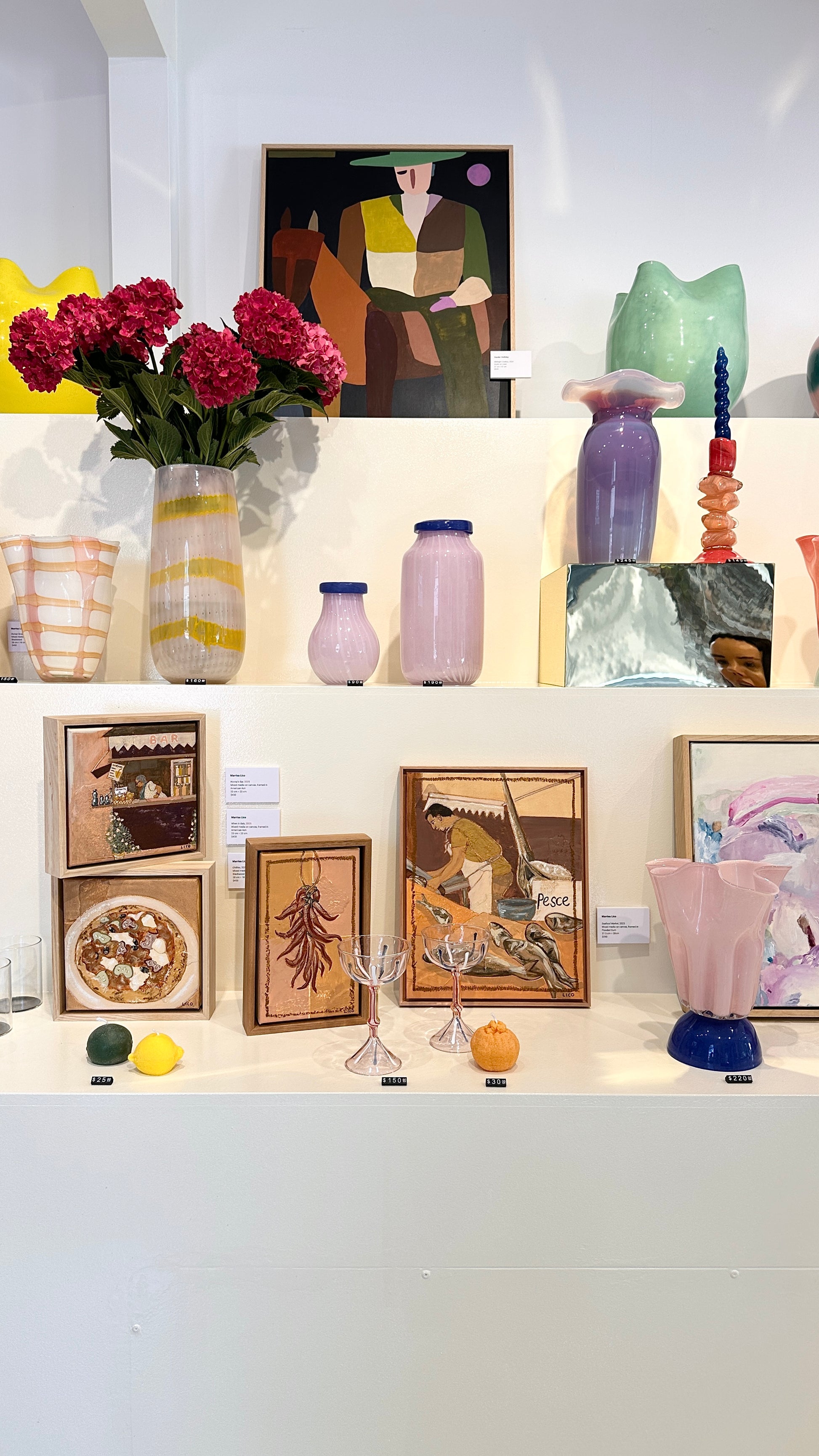 When In Italy framed painting of Italian pizza by Marissa Lico