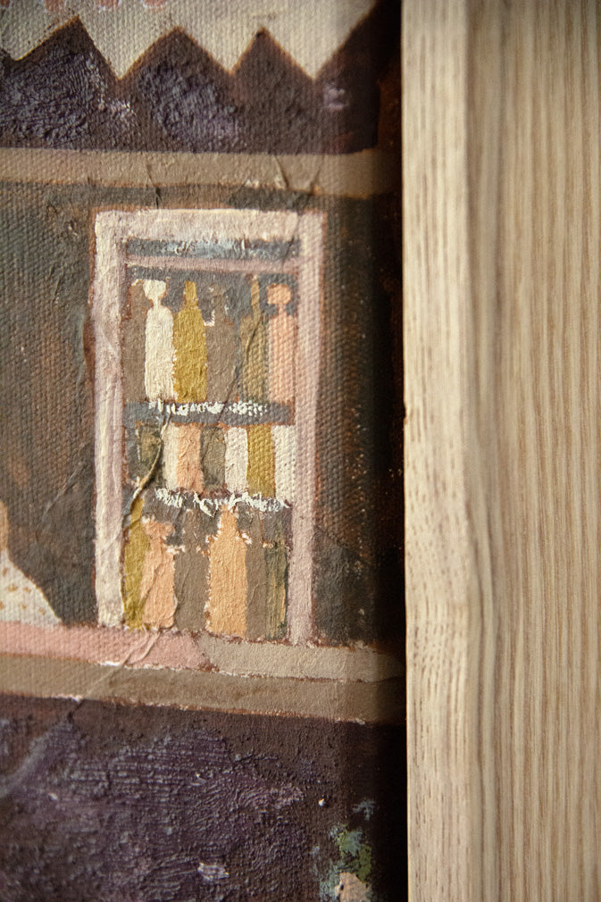 Nonna's Bar Italian framed painting with vino by Marissa Lico