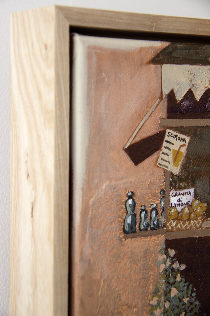 Nonna's Bar Italian framed painting with lemons by Marissa Lico