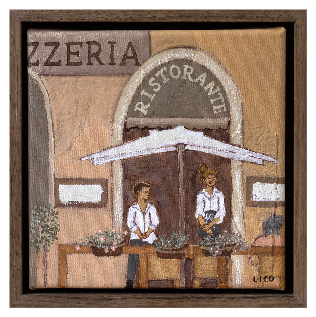 Pizzeria framed painting by Marissa Lico