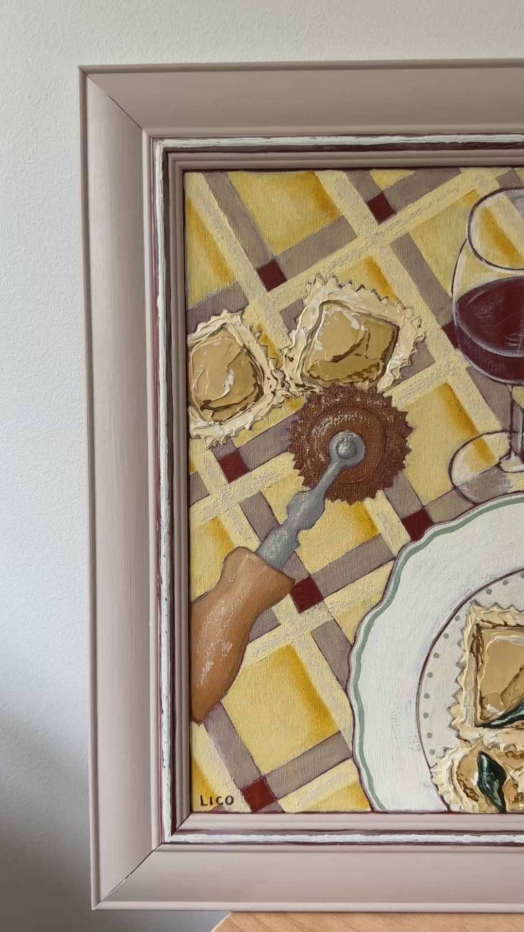 Ravioli for one original artwork by Marissa Lico.