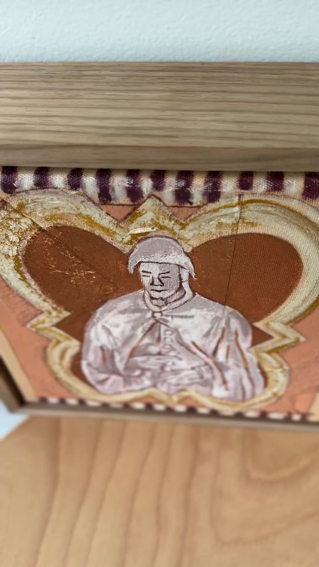 Andrea Sculpture close up video of Italian painting of sculpture on duomo in florence by Marissa Lico