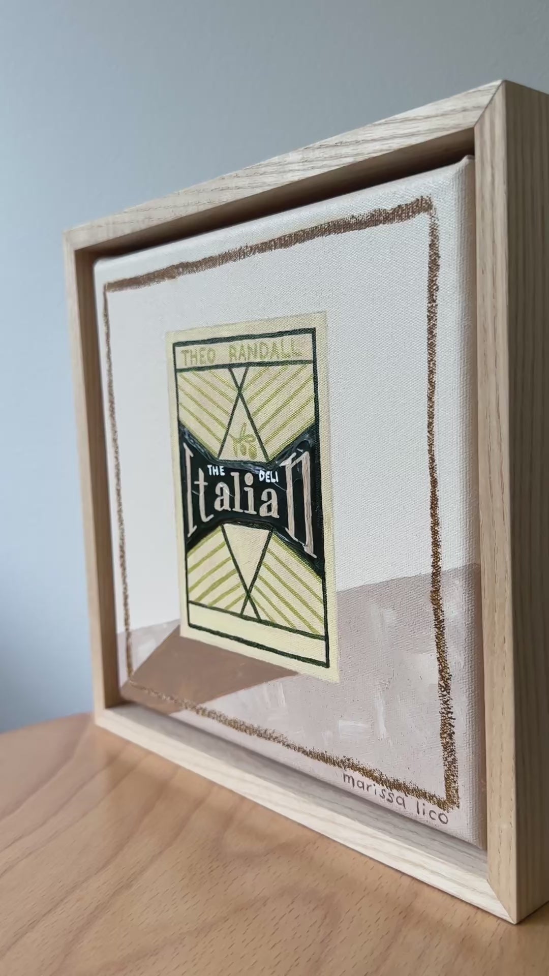 Italian original framed painting by Marissa Lico.