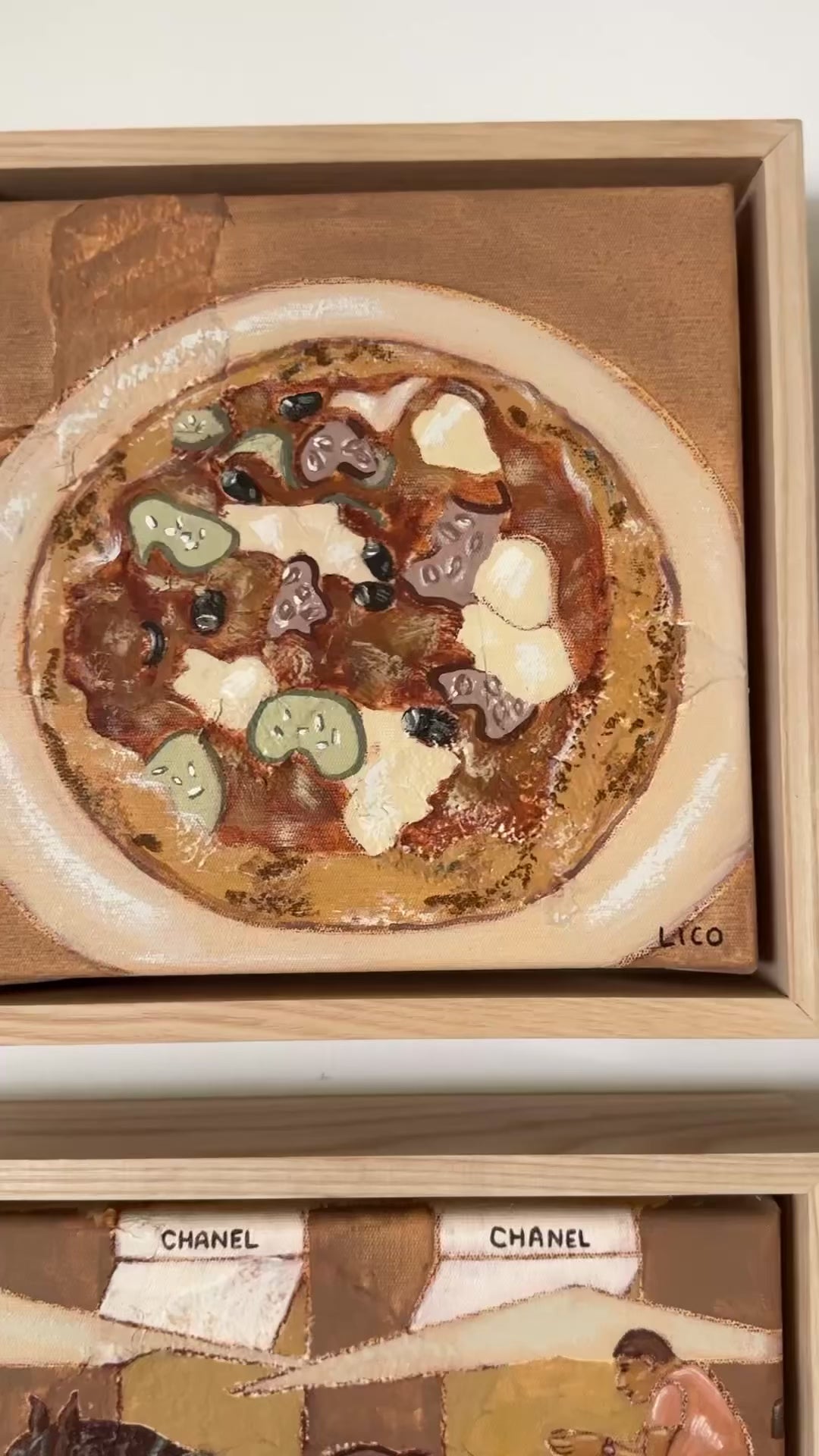 Roman Sculpture video of framed original by Marissa Lico