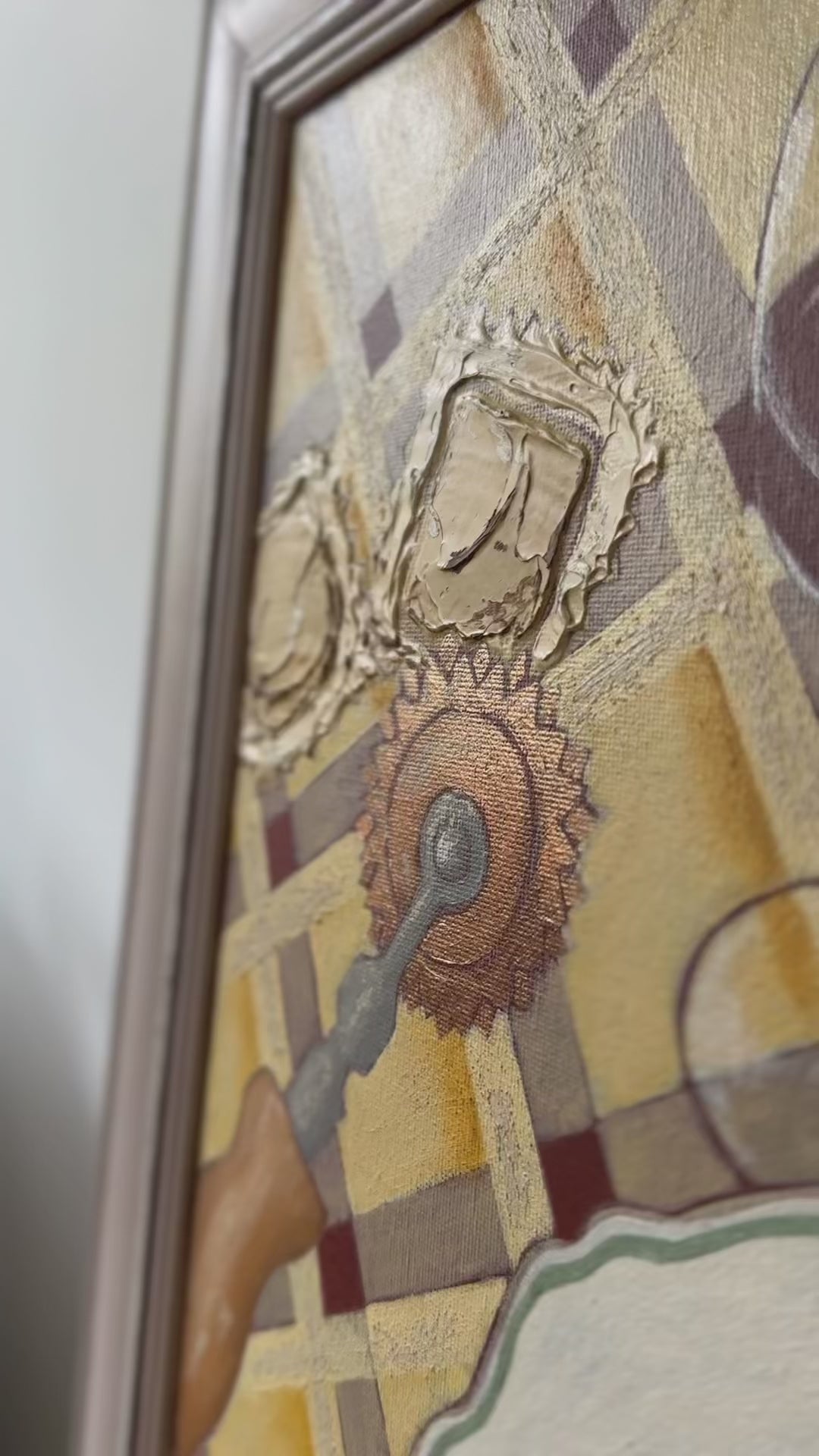 Ravioli for one original artwork by Marissa Lico. Ravioli pasta in a painting.