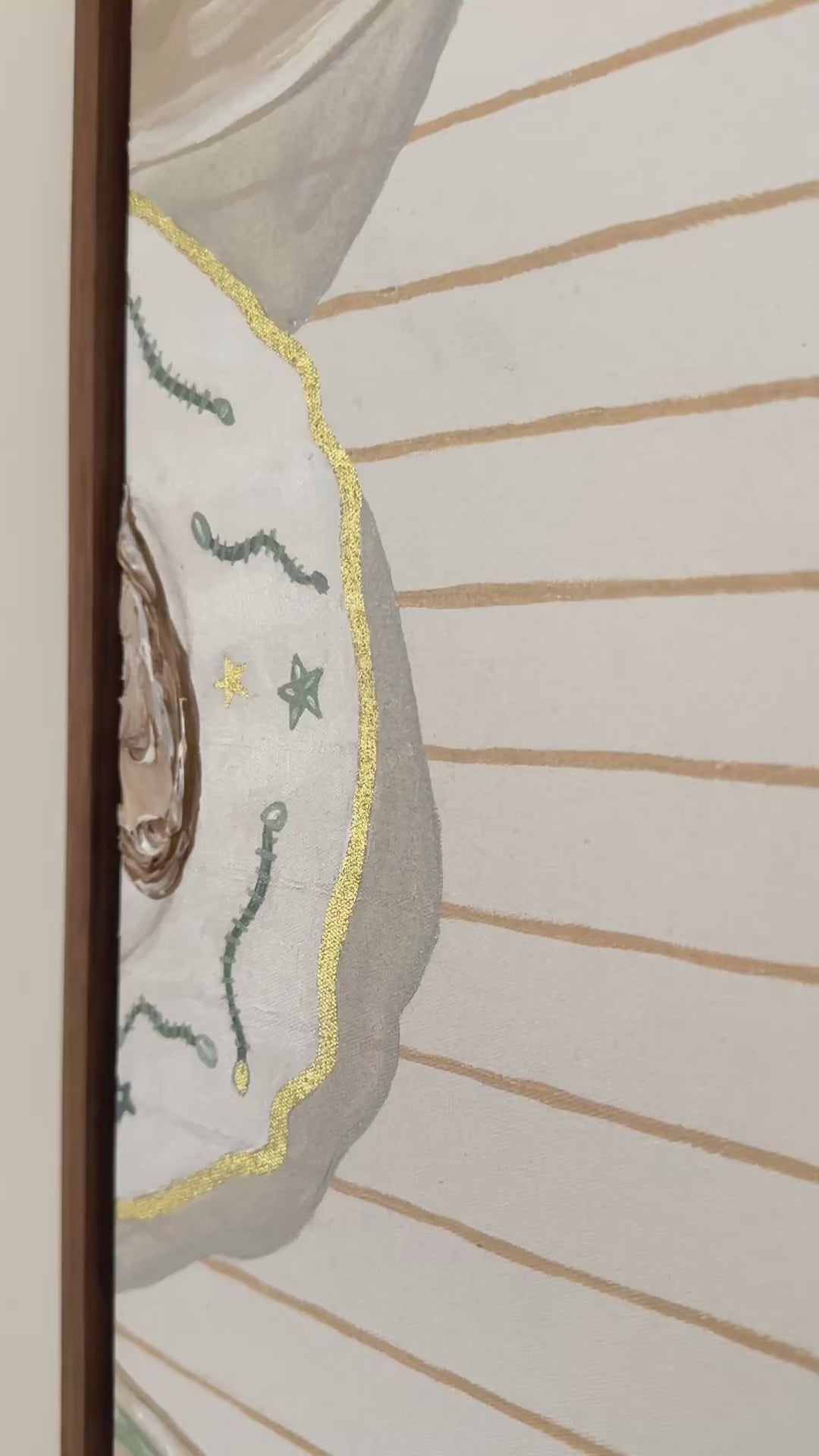 Pranzo II original artwork by Marissa Lico. Close up of textures in a video.