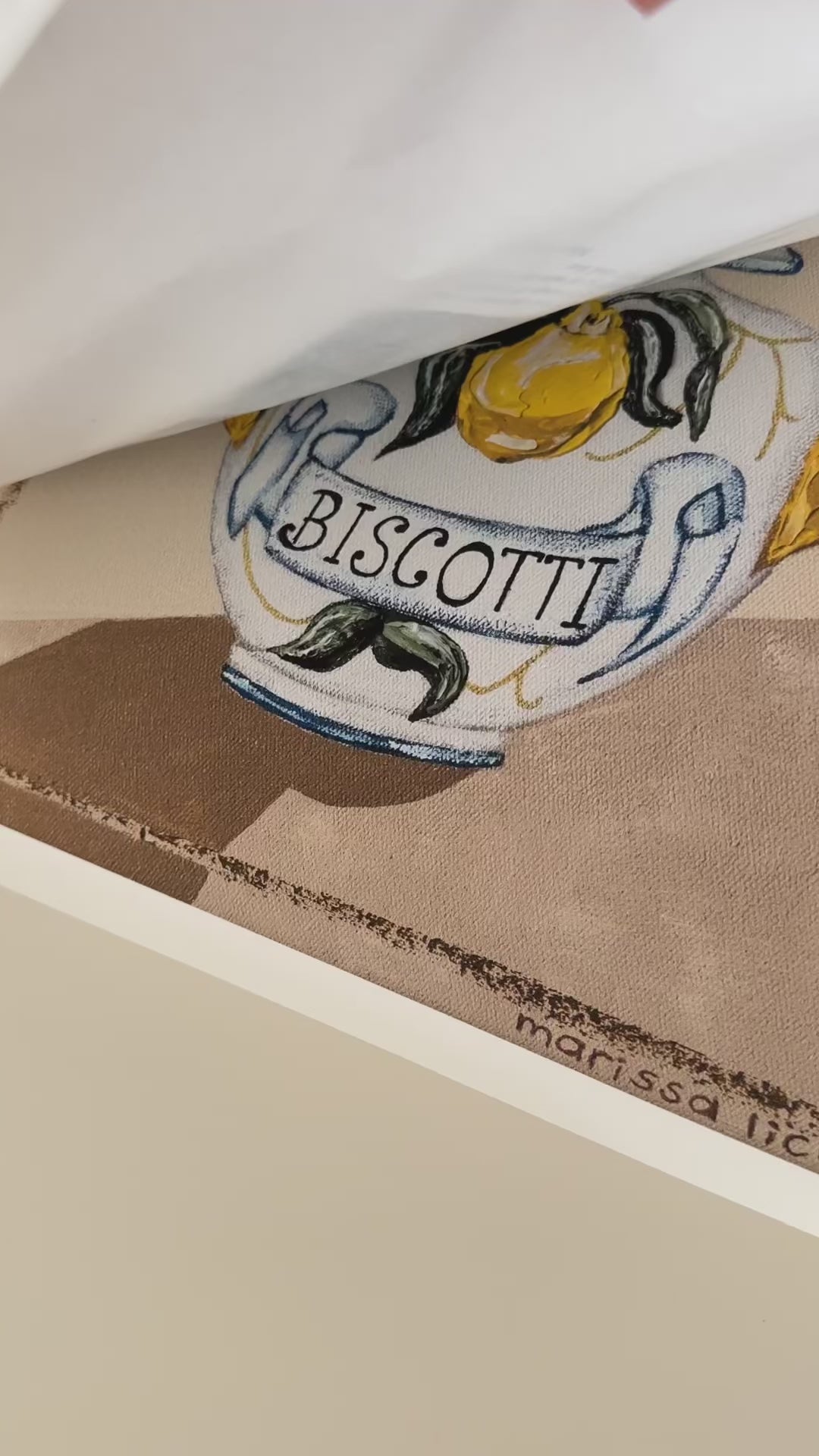 Biscotti fine art print by Marissa Lico. Video of texture details.