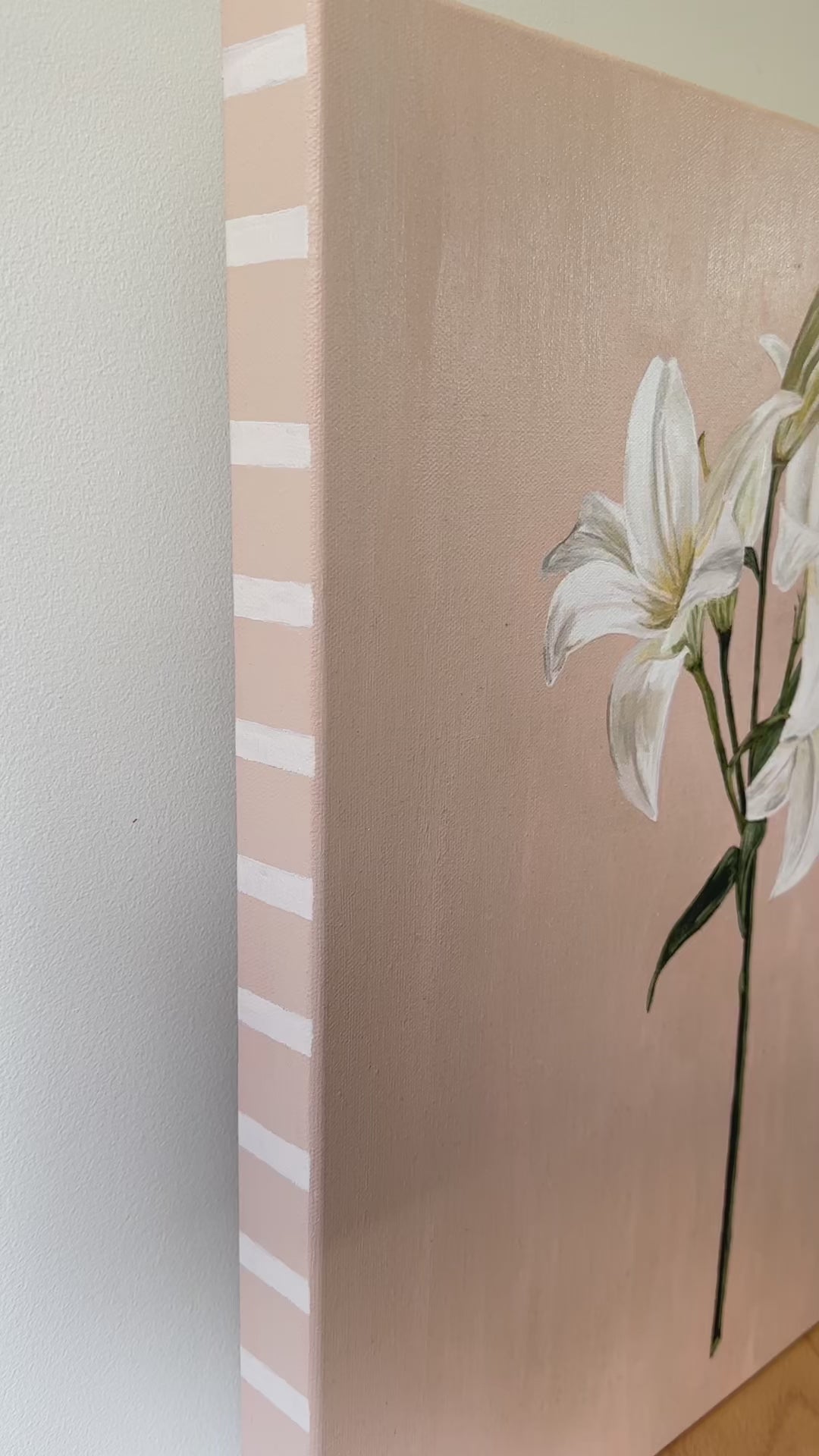 Fiori original painting by Marissa Lico Video of white lily flower details.
