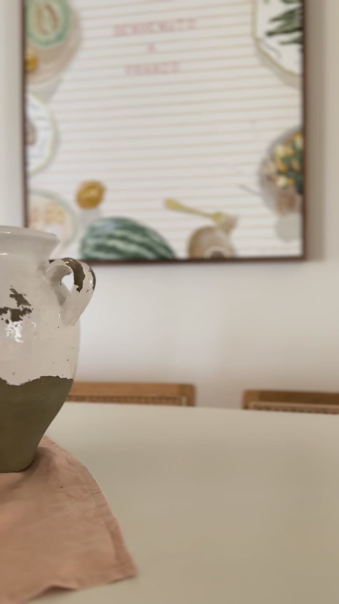 Pranzo II original artwork by Marissa Lico. Italian lunch artwork in dining room setting.