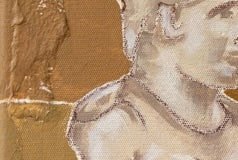 Roman Sculpture original painting by Marissa Lico. close up of textures