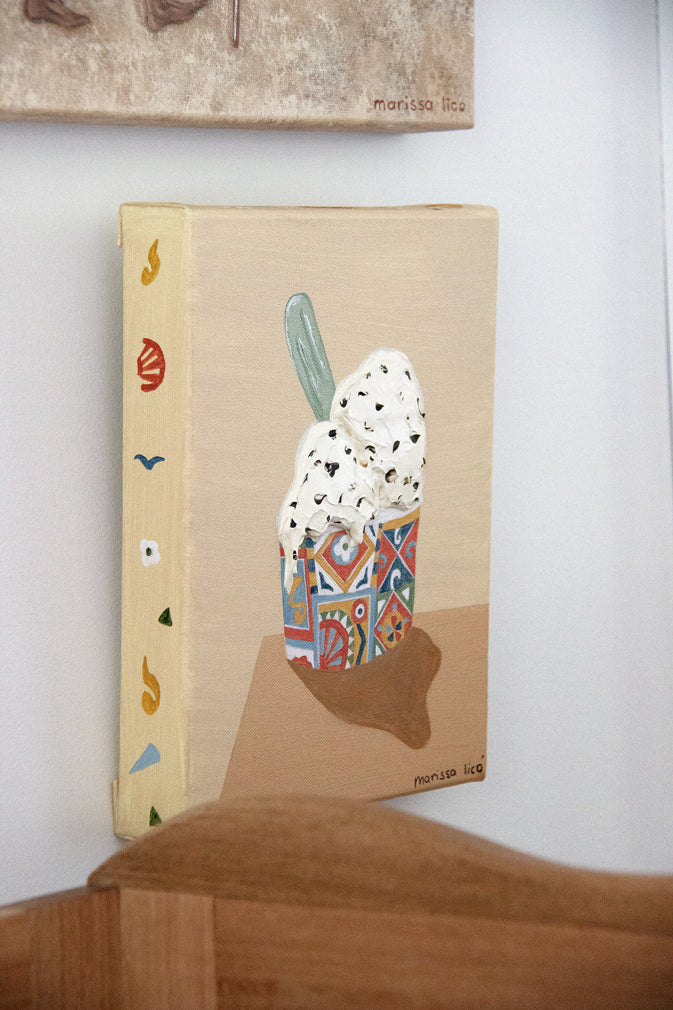 Gelato Sicilia Italian painting of gelato by artist Marissa Lico