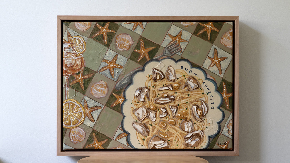 pasta by the sea original painting by marissa lico