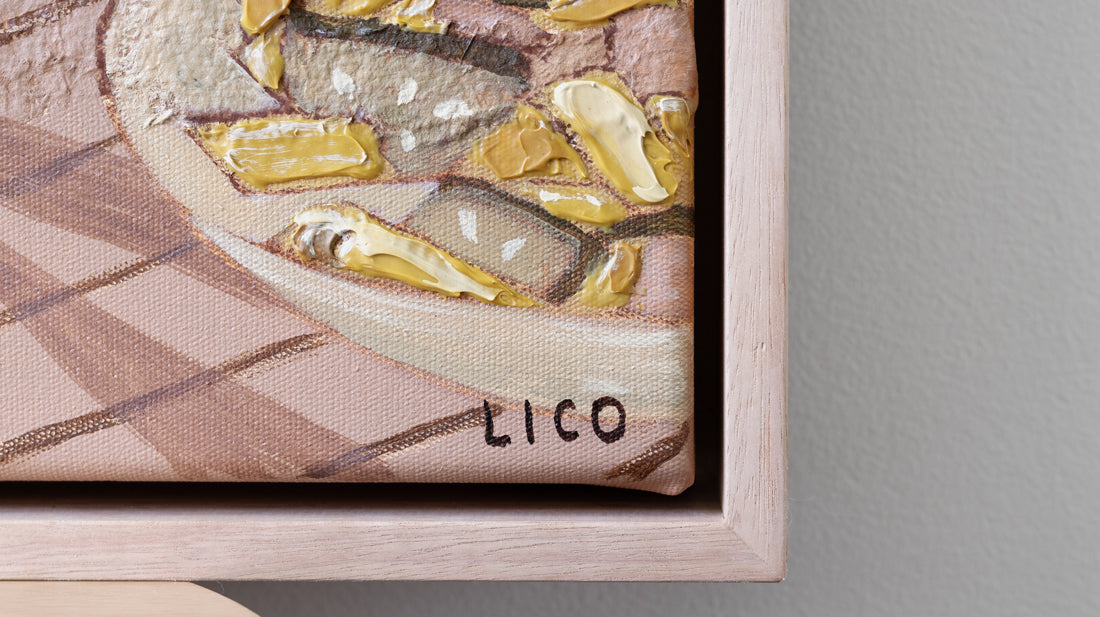 pasta di casa original painting of pasta on table with candles by marissa lico, close up of penne pasta