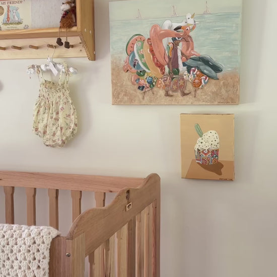 Gelato Sicilia original artwork by Marissa Lico in baby's nursery.