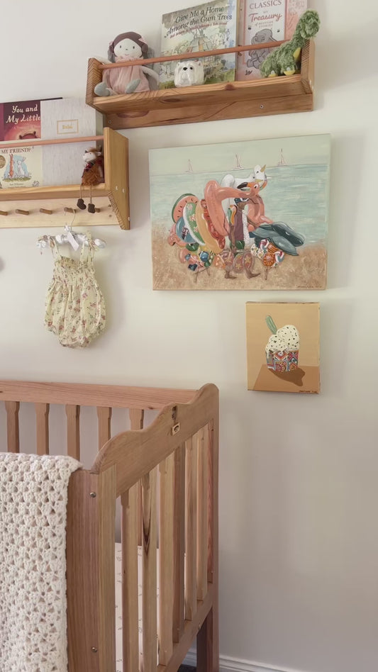 Gelato Sicilia original artwork by Marissa Lico in baby's nursery.