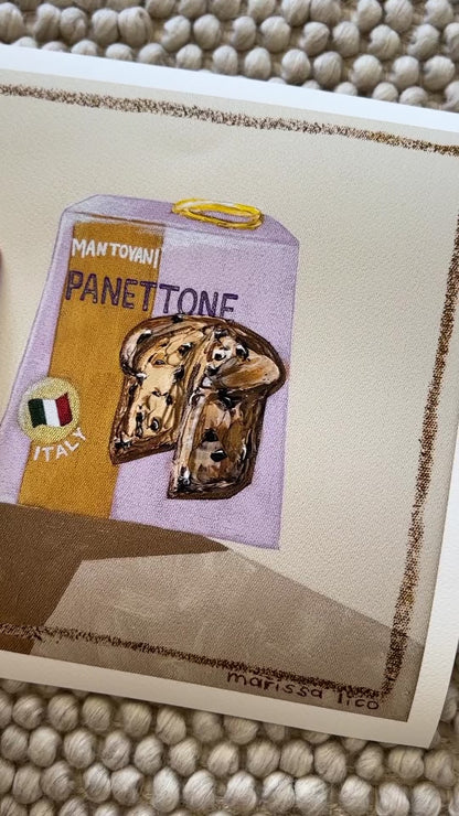 Panettone fine art print by Marissa Lico. Video of print.