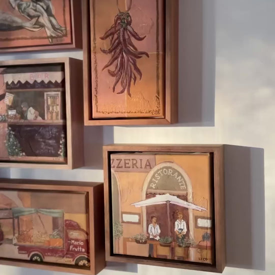 Nonna's Bar video of painting installation by artist Marissa Lico