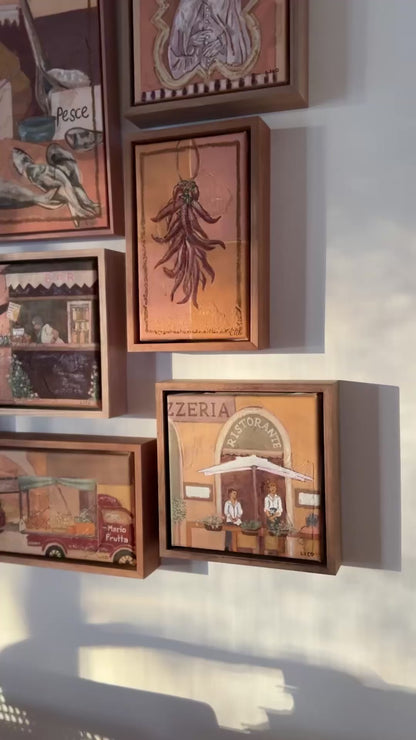 Nonna's Bar video of painting installation by artist Marissa Lico