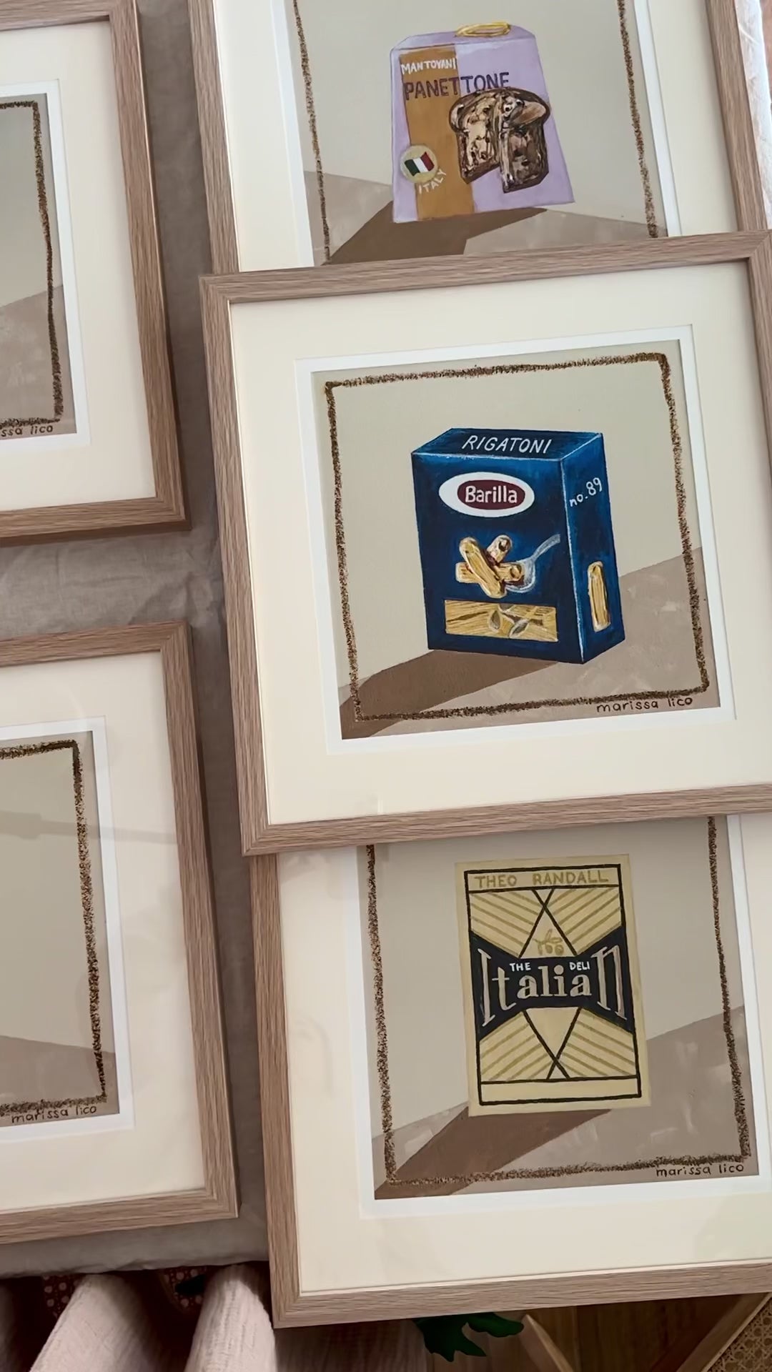 Panettone fine art print by Marissa Lico. Video of framed print. 