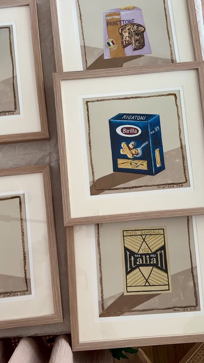 Panettone fine art print by Marissa Lico. Video of framed print. 