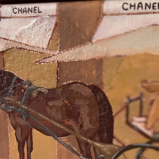 Horse & Chanel framed original by Marissa Lico