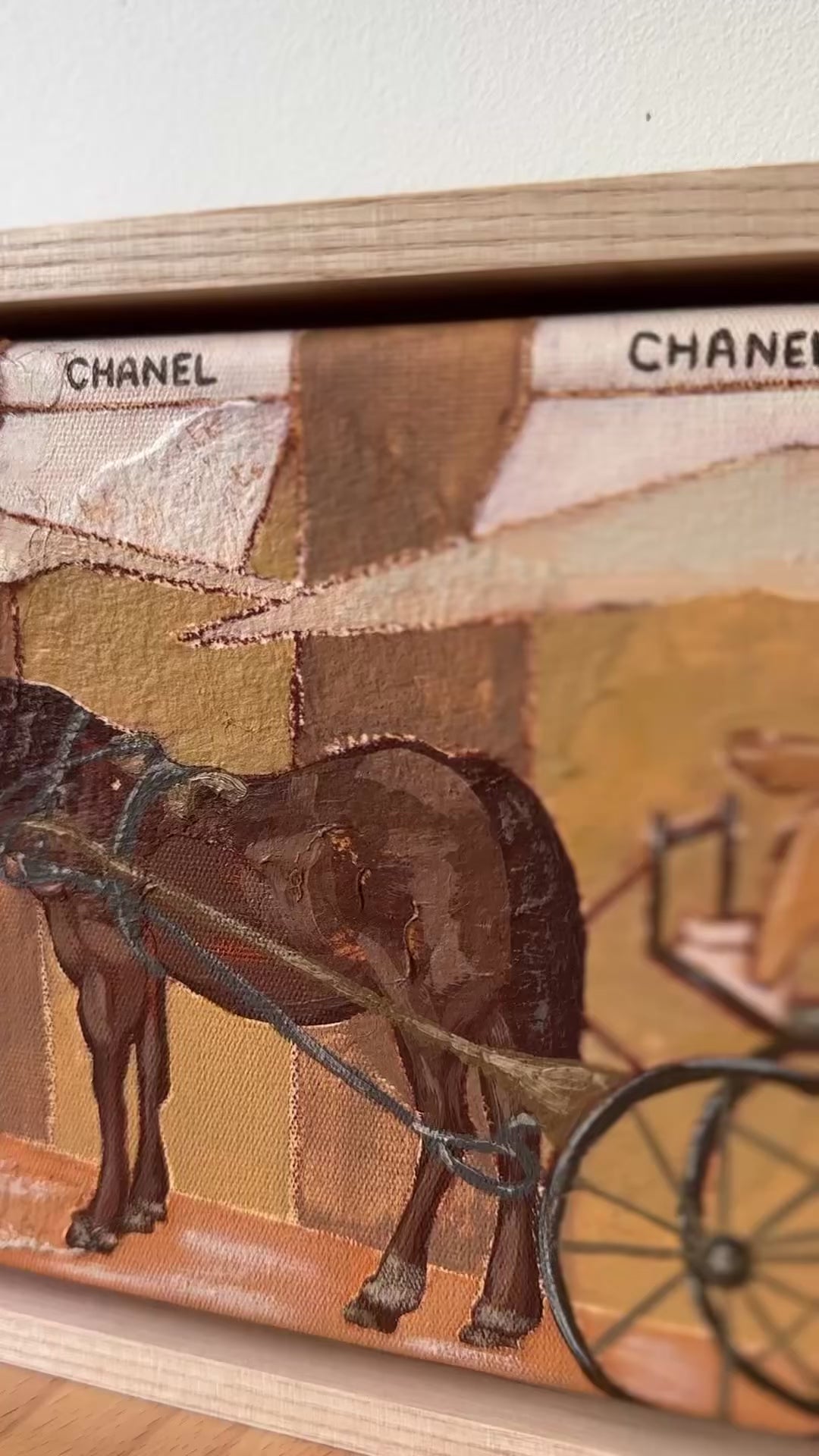 Horse & Chanel framed original by Marissa Lico