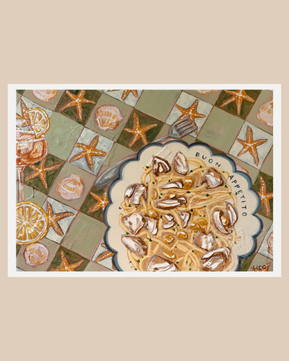 pasta by the sea art print by Marissa Lico the pasta series